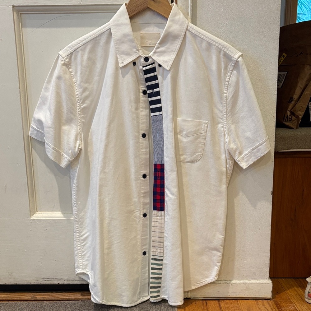 Band Of Outsiders White Shirt with Multicolor Stripe